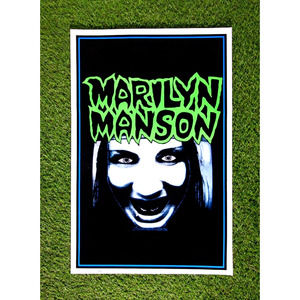 Marilyn Manson Flocked Poster Black Light Rare VTG 1995 Winterland Scorpio NOS
